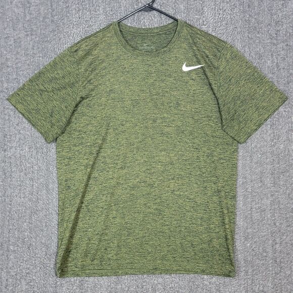 Nike T-Shirt Mens Large Green Legend Crossdye Dri-Fit Short Sleeve CZ9736-326 - Picture 1 of 12